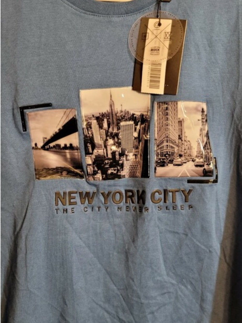New York City Graphic Crew Neck T-Shirt - Blue